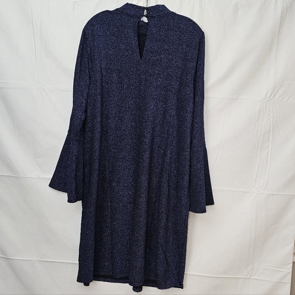 Blue Metallic Dress 22/24 New - Picture 10 of 11